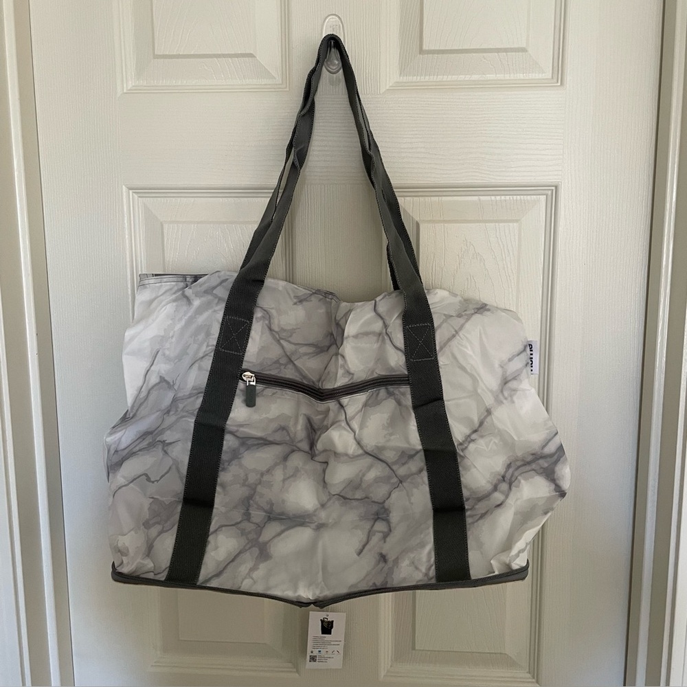 Rume C-fold Marble Print Foldable Tote Bag New with Tag